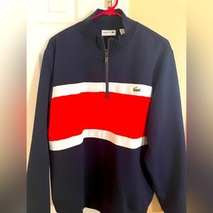 Lacoste Tricolor 3/4 zip pullover Fr7 (xxl)